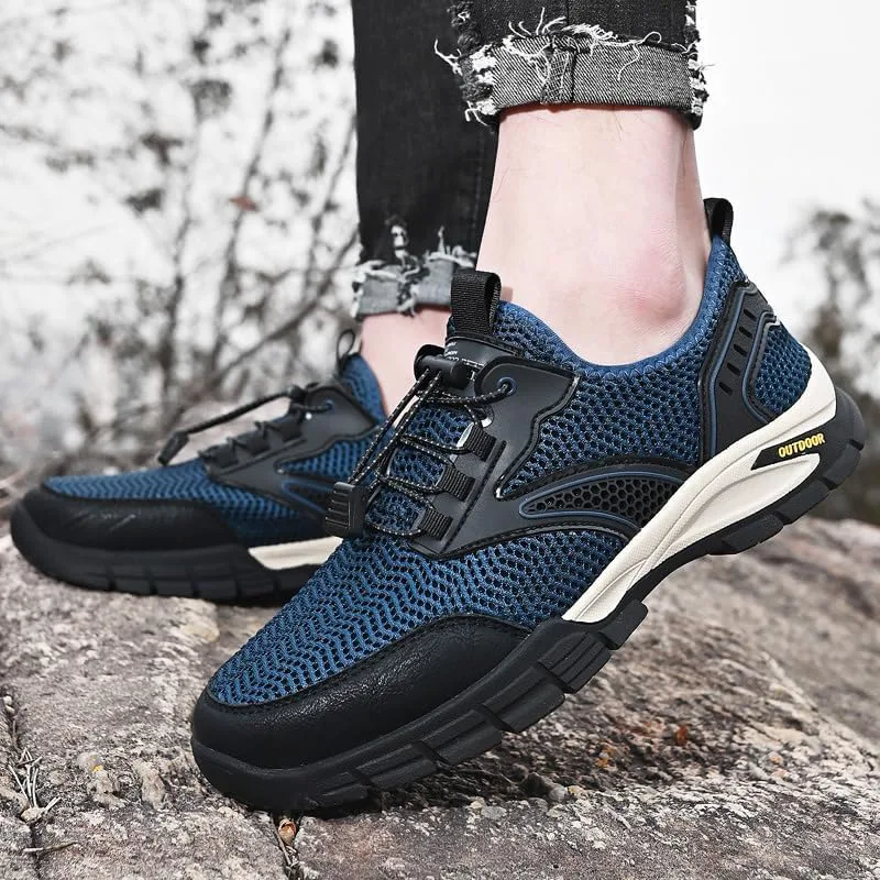 

Мужские дышащие треккинговые водонепроницаемые кроссовки AngryMonkey, повседневная обувь для прогулок на открытом воздухе, противоскользящие кроссовки для трейлового бега, модные летние мягкие кроссовки на платформе, серый