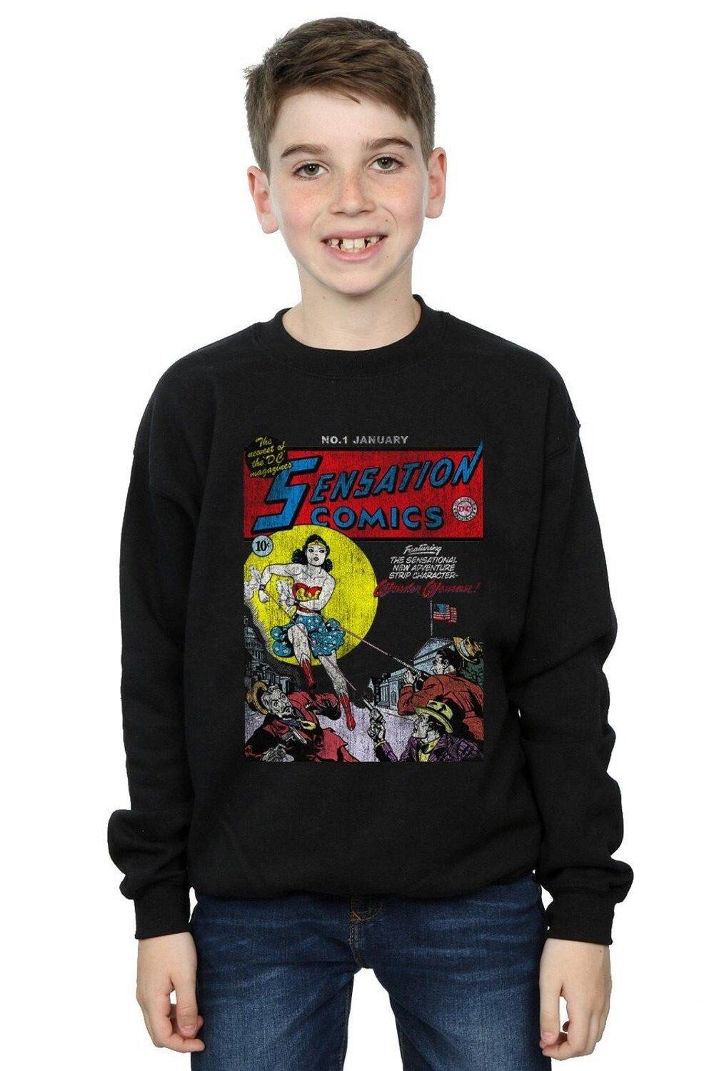 

Толстовка с обложкой Wonder Woman Sensation Comics, выпуск 1 DC Comics, черный