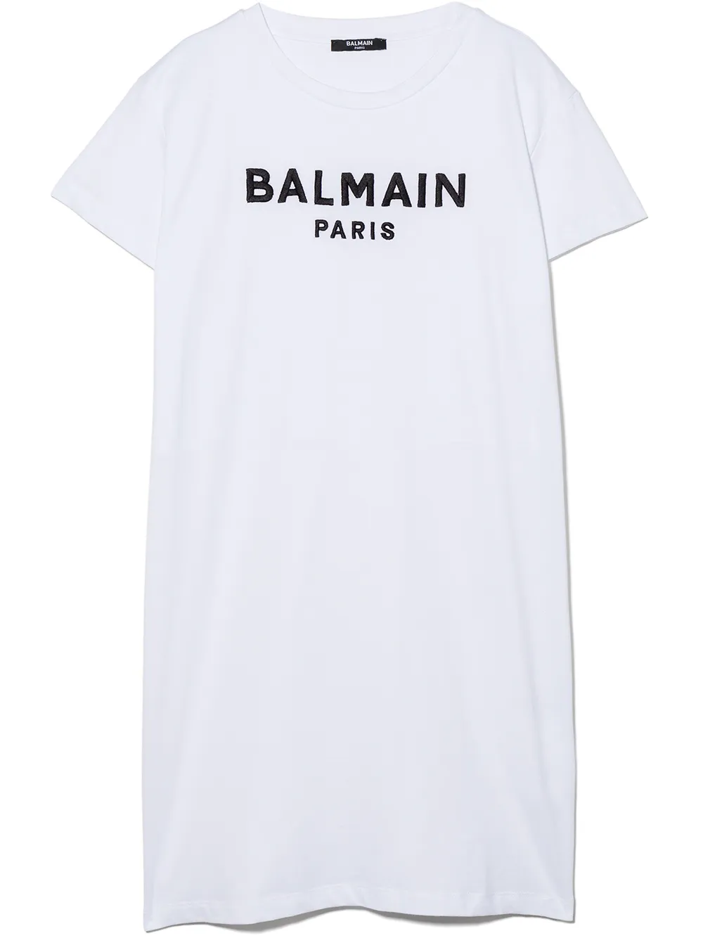 

Платье-футболка с логотипом Balmain Kids, белый