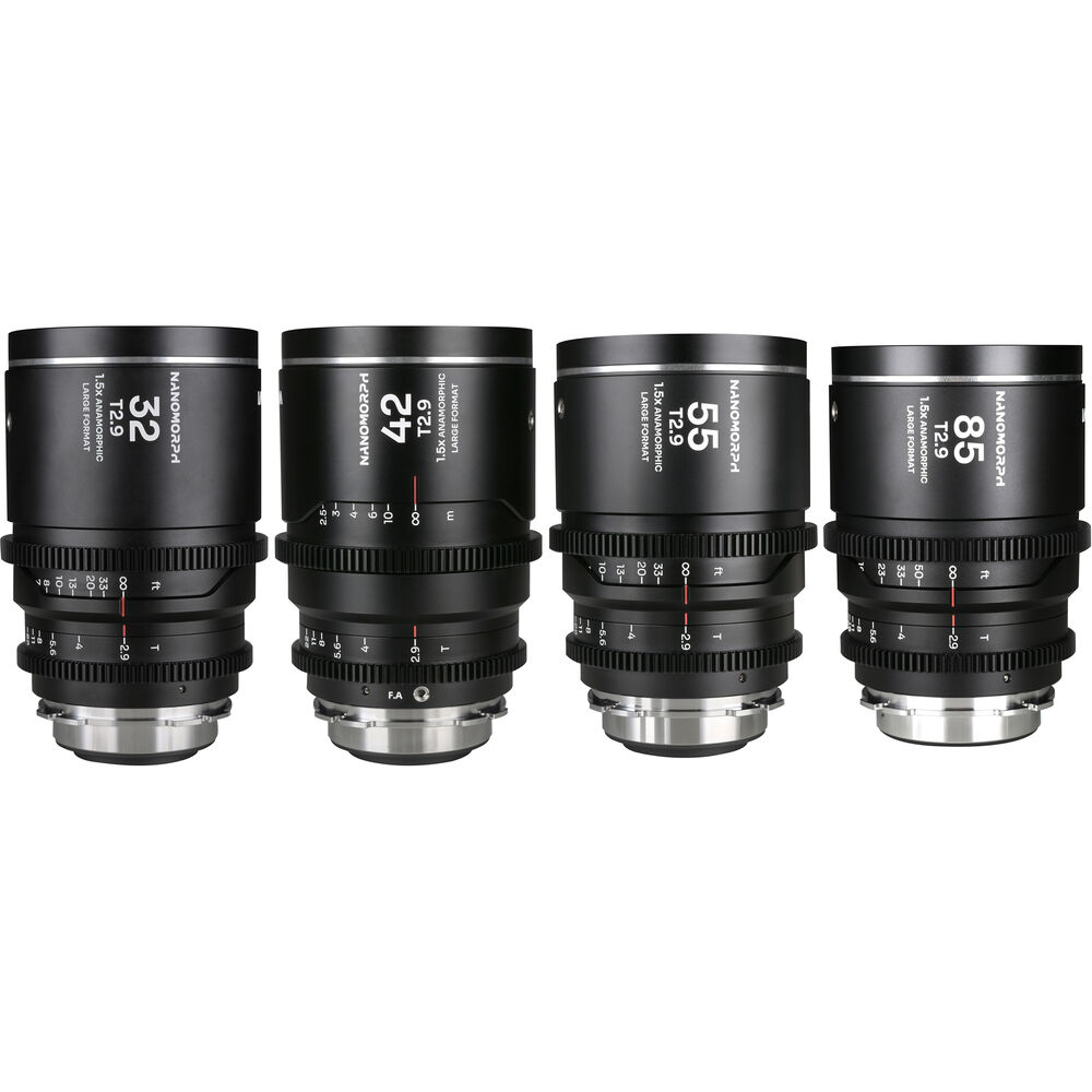 

Комплект из 4 анаморфотных объективов Venus Optics Laowa Nanomorph T2.9 1.5x LF (ARRI PL/Canon EF, Silver Flare)