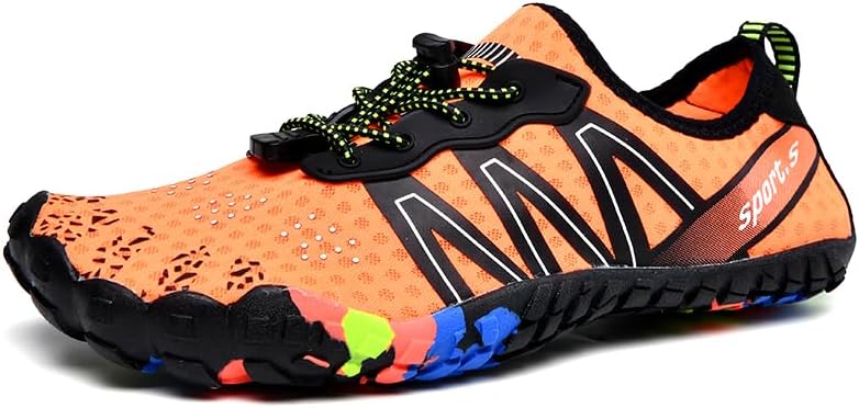 

Мужские быстросохнущие пляжные слипоны-кроссовки Aqua с завязками и дренажной подошвой для использования на пляже Zhogize, оранжевый
