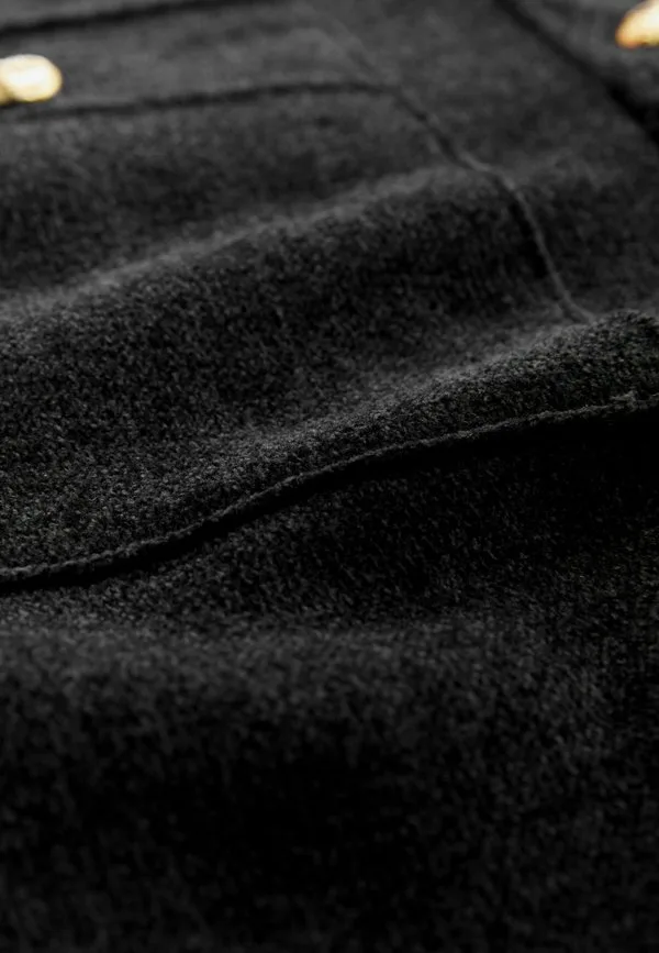 Кардиган прямого кроя из синели с пуговицами и карманами. Next, Charcoal Grey — фото 2