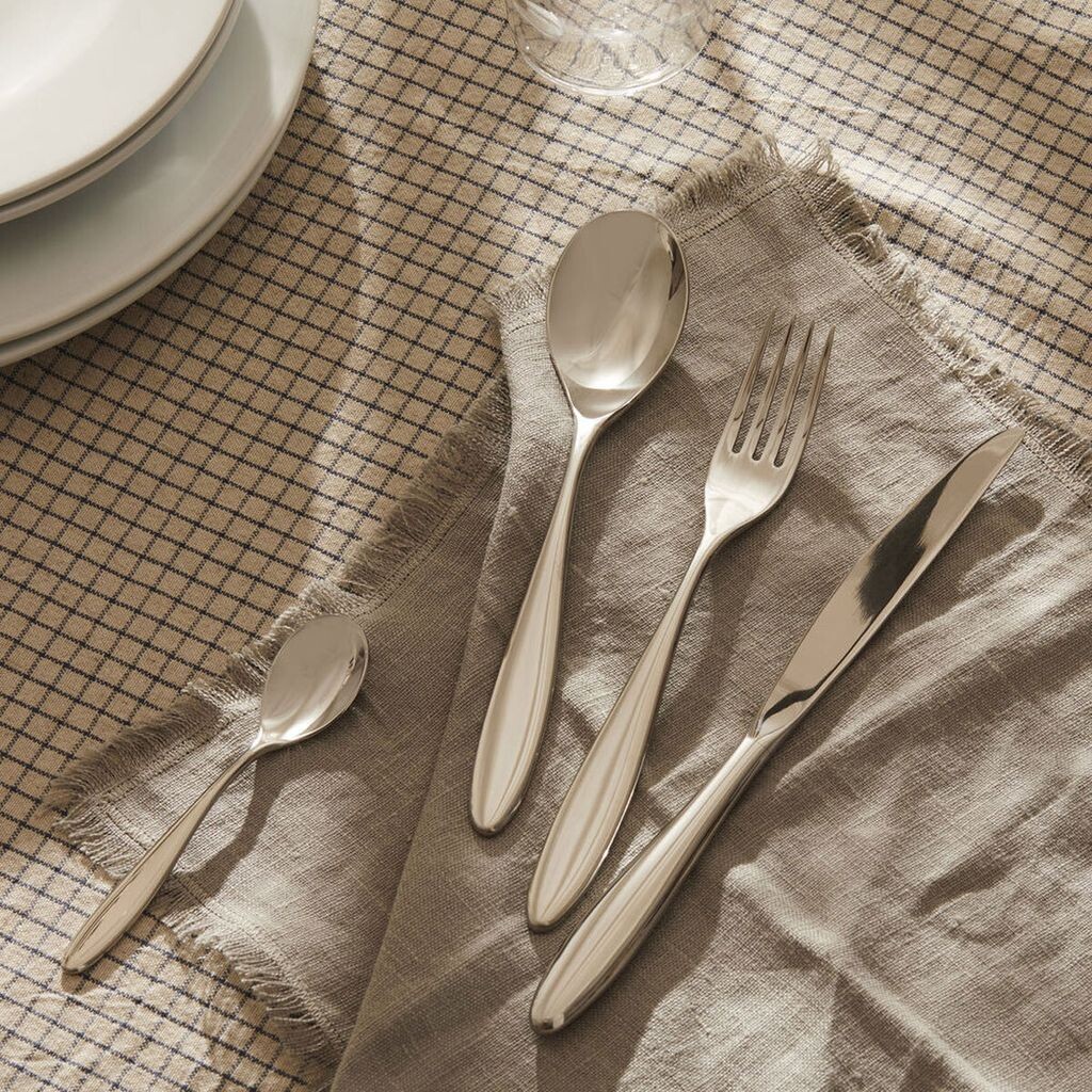 Alessi Mami - набор столовых приборов 4 шт (нож моноблок), серебро