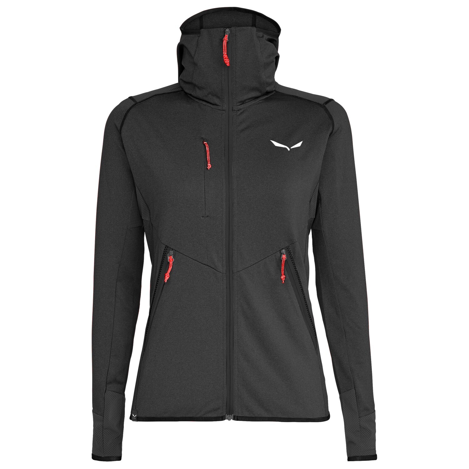 

Флисовая жилетка Salewa Women's Agner Hybrid Polarlite Fullzip Hoody, цвет Black Out Melange