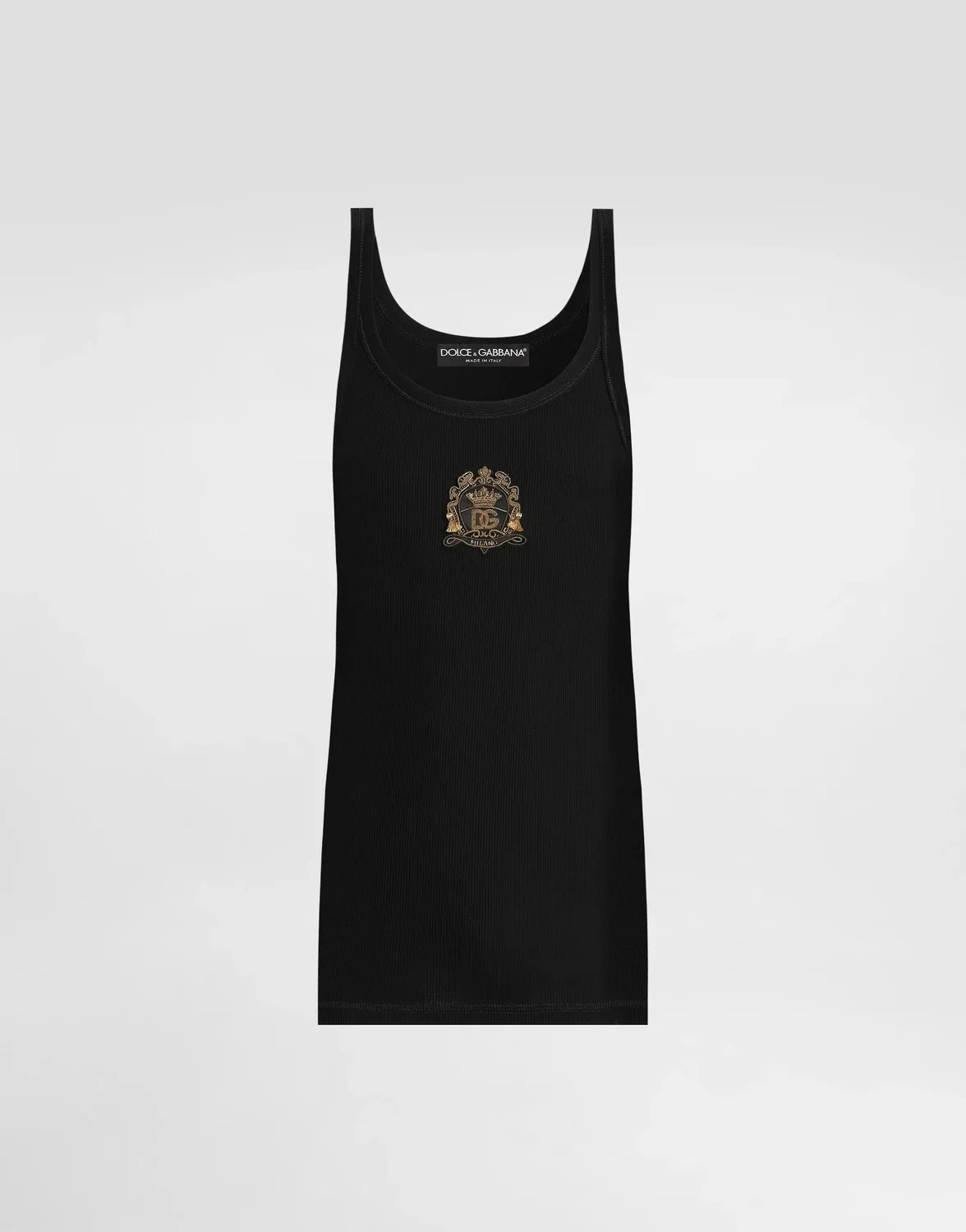 Хлопковая майка DOLCE & GABBANA, черный