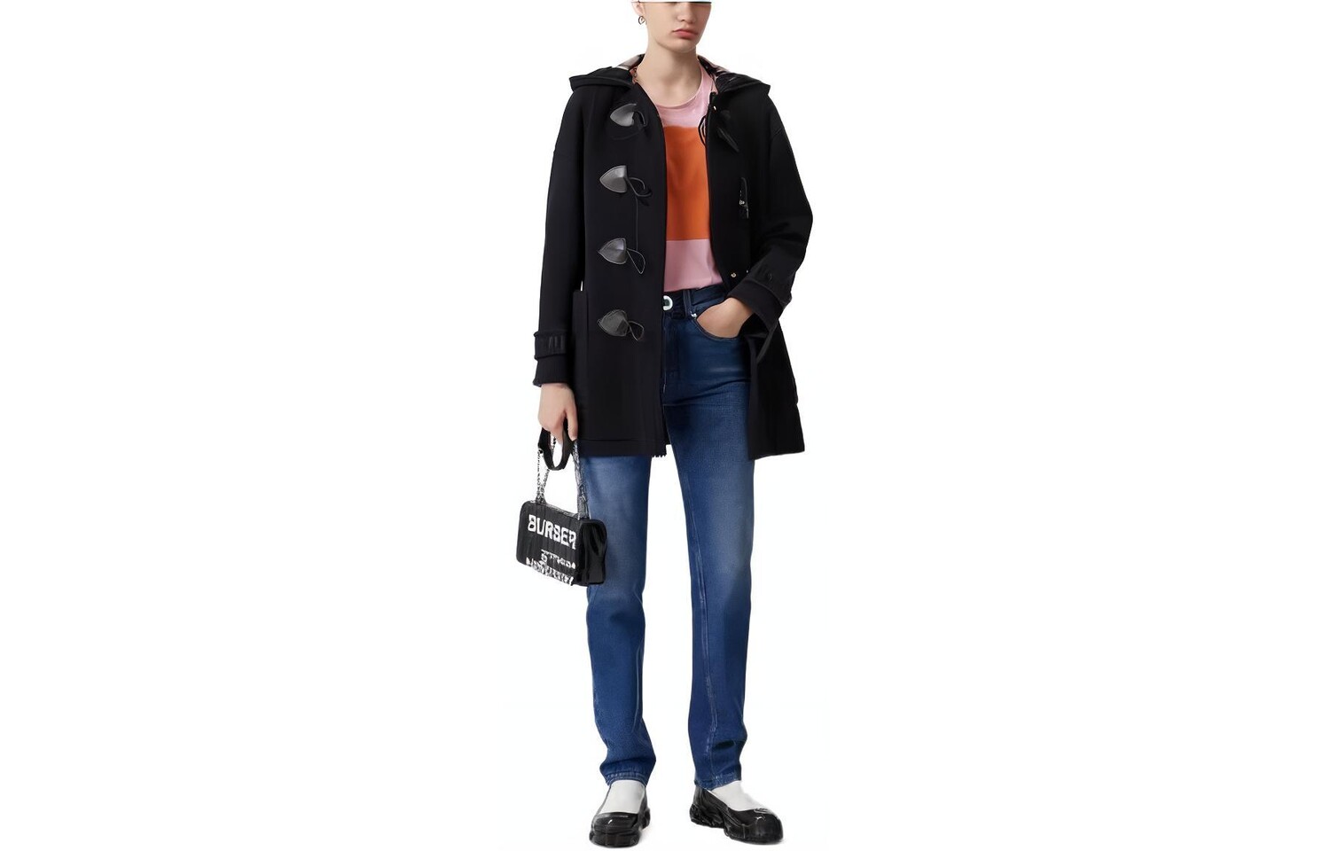 

Пальто женское Burberry с капюшоном, темно-синий