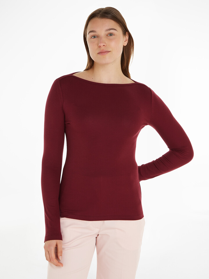 

Лонгслив Tommy Hilfiger, бордо