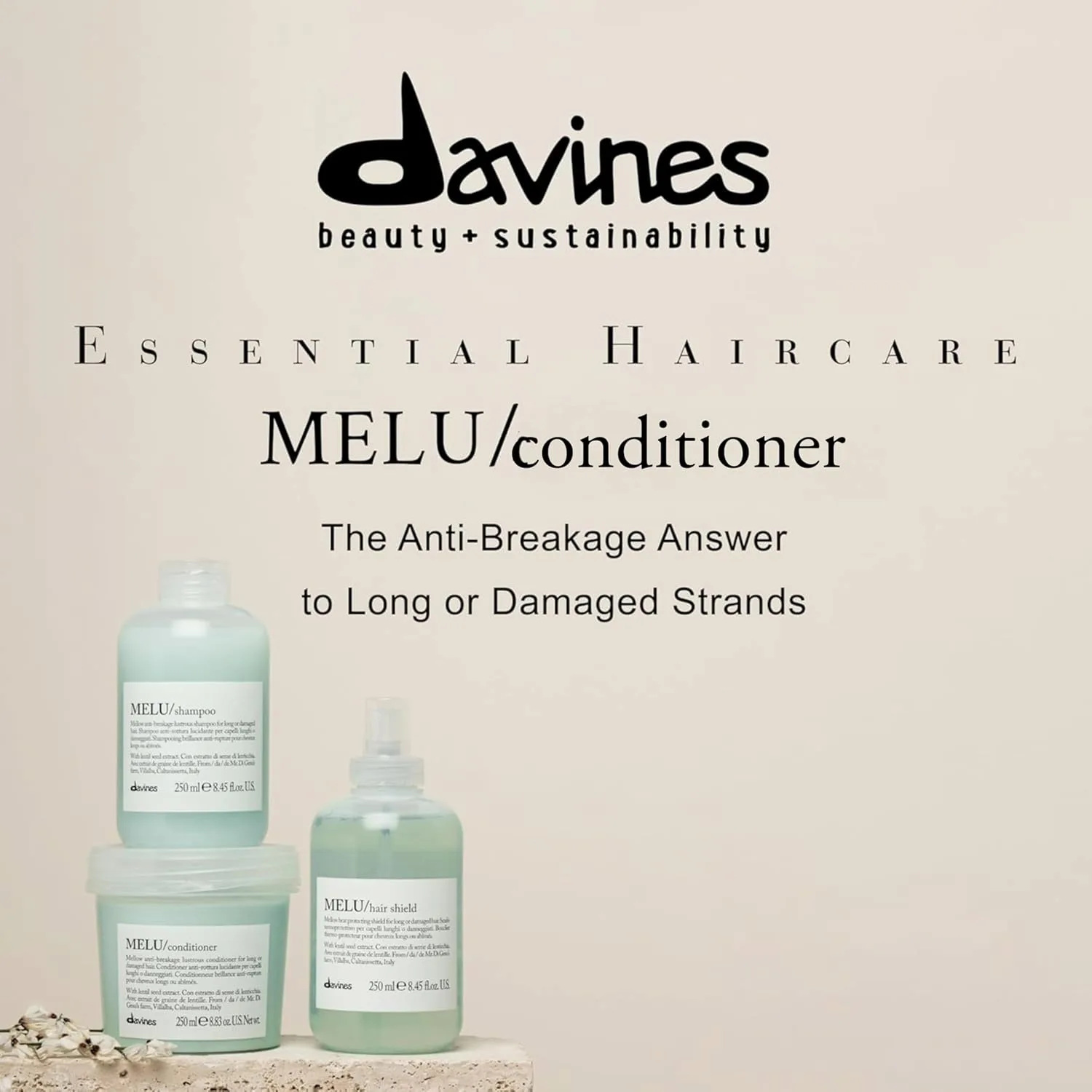 Кондиционер Davines MELU против ломкости для длинных и поврежденных волос. 261 мл — фото 2