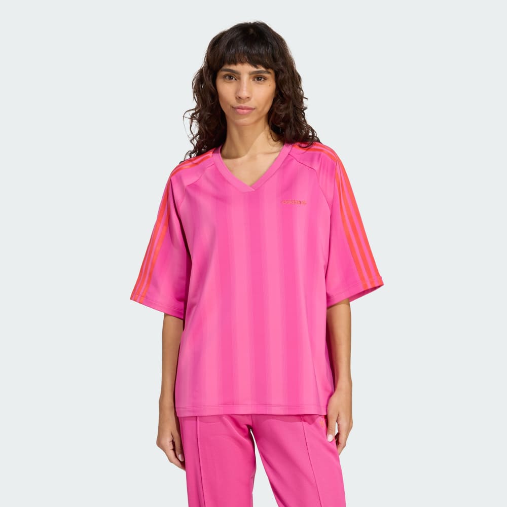 

Футболка Adidas Loose Linear Tee, цвет Semi Lucid Fuchsia