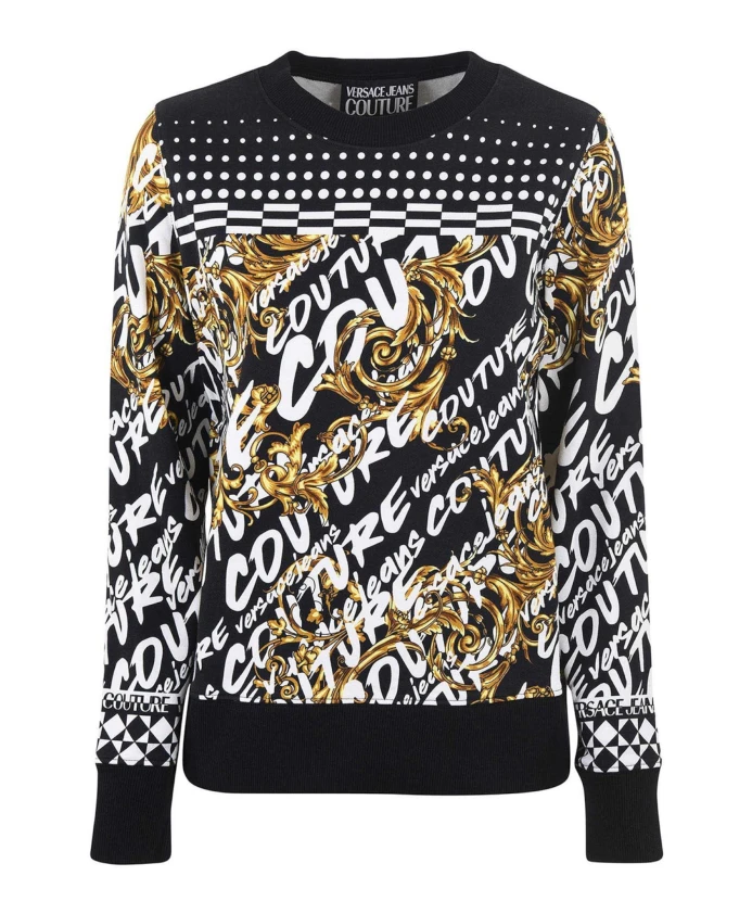 

Черная толстовка 73hai3a9fs052g89 Versace Jeans Couture, черный