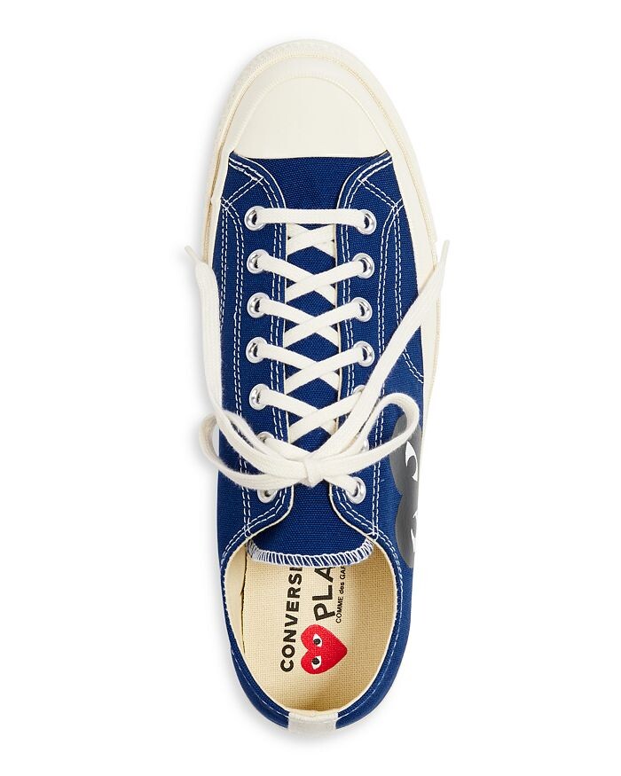 Кроссовки унисекс Comme Des Garcons PLAY x Converse Chuck Taylor на шнуровке, синий — фото 2