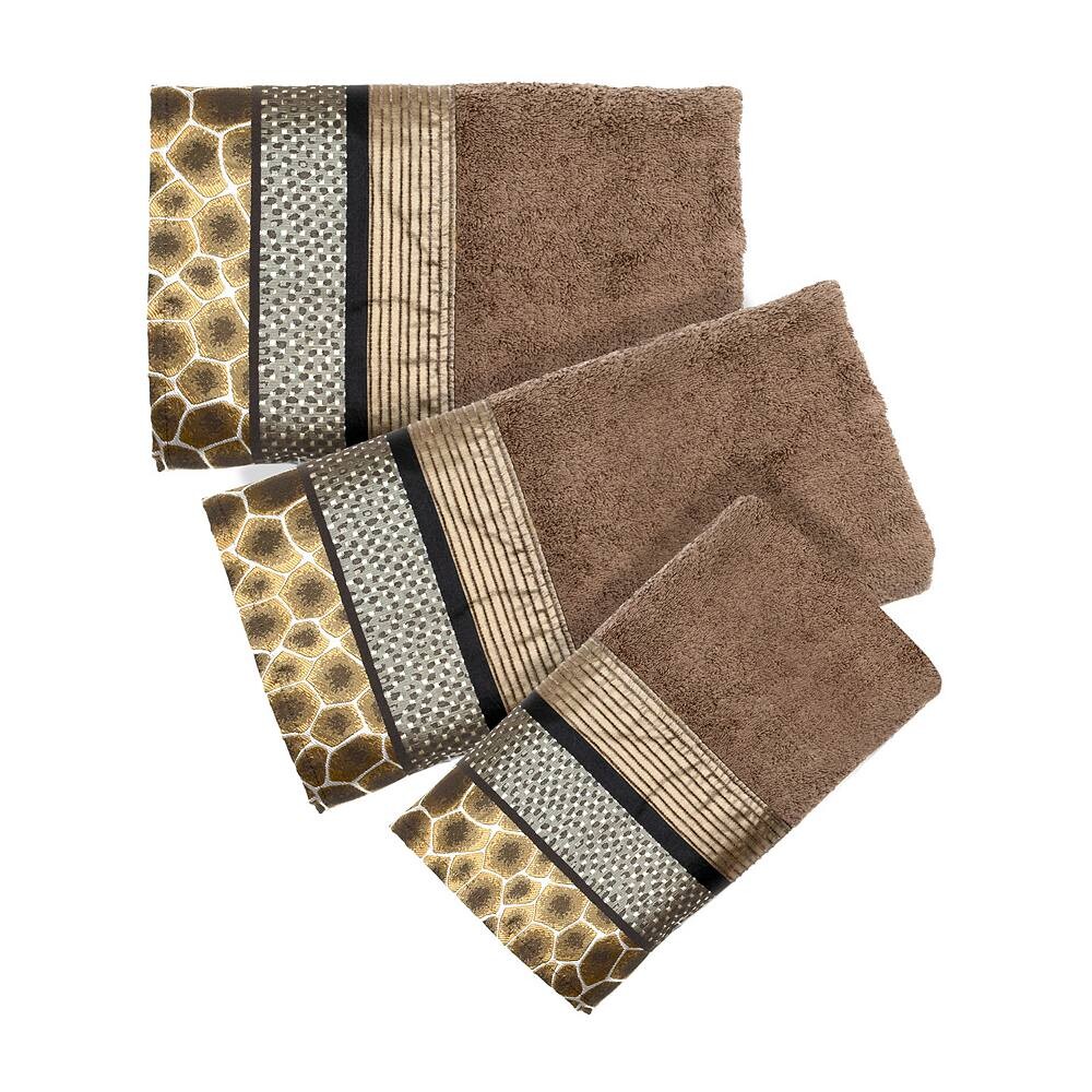 

Набор банных полотенец Safari Stripes из 3 предметов Popular Bath, цвет Chocolate