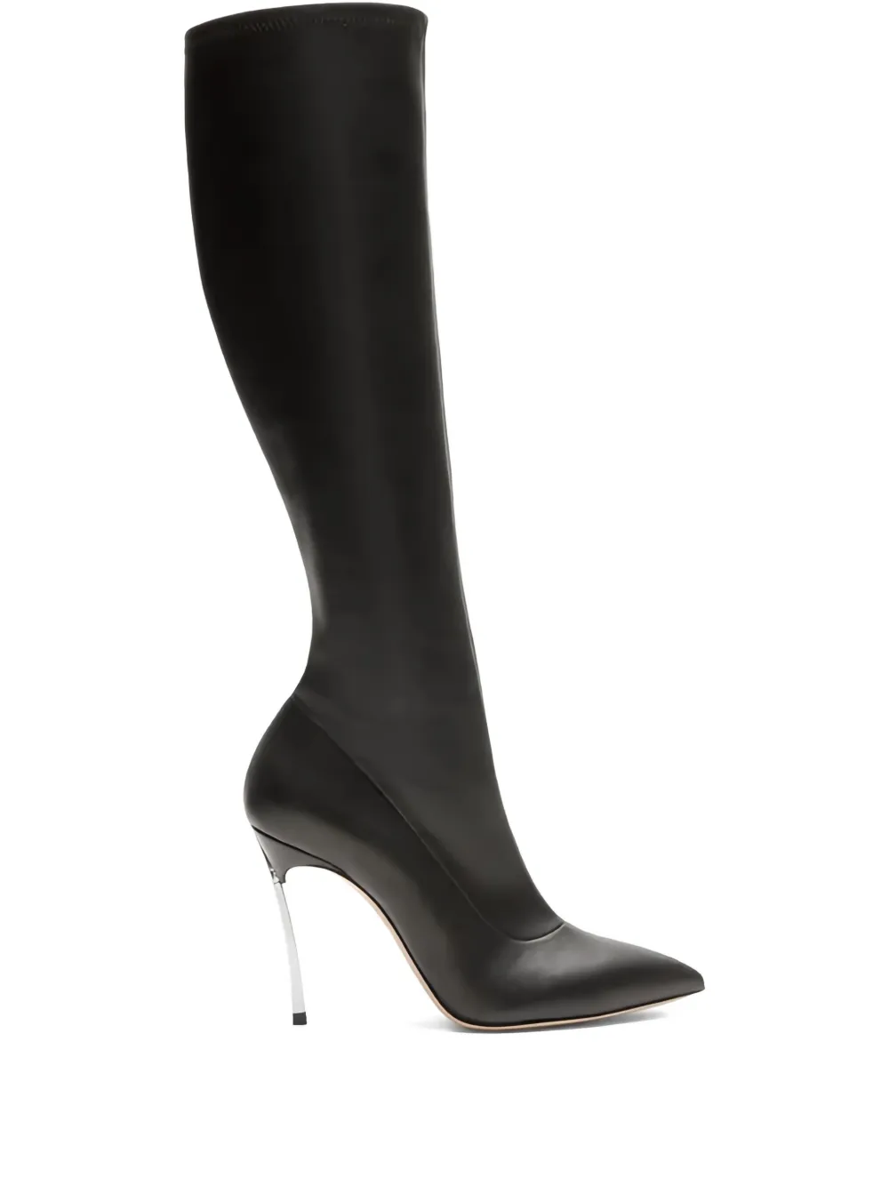 Ботфорты Blade to the Knee на каблуке 100 мм Casadei, черный