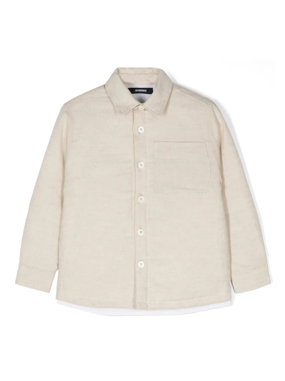

Куртка-рубашка Boulanger из смесового льна JACQUEMUS L'ENFANT, нейтральный