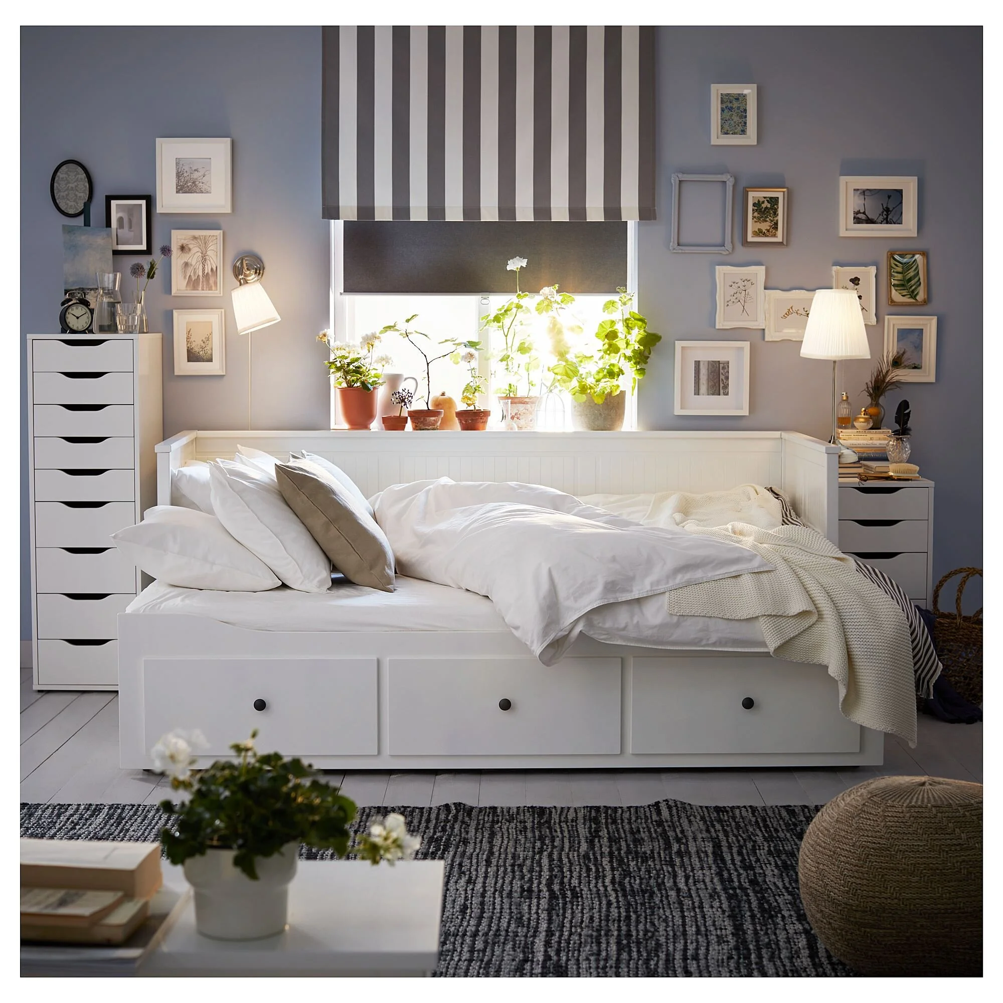 Кушетка IKEA HEMNES, средней жесткости, 80x200 см, белый/белый — фото 4