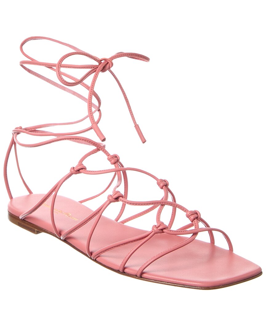 Gianvito Rossi Minas Leather Sandal, розовый