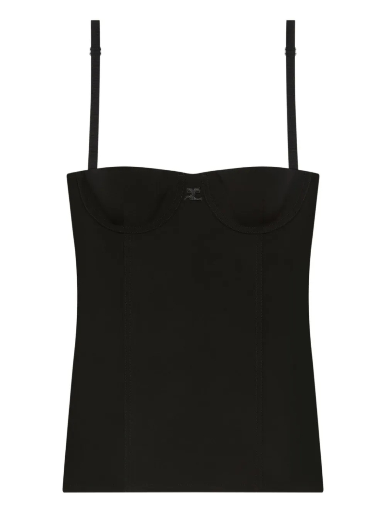 

Топ-бюстье Courrèges на тонких бретелях, черный