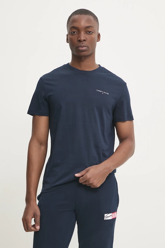 

Хлопковая футболка Tommy Jeans, темно-синий