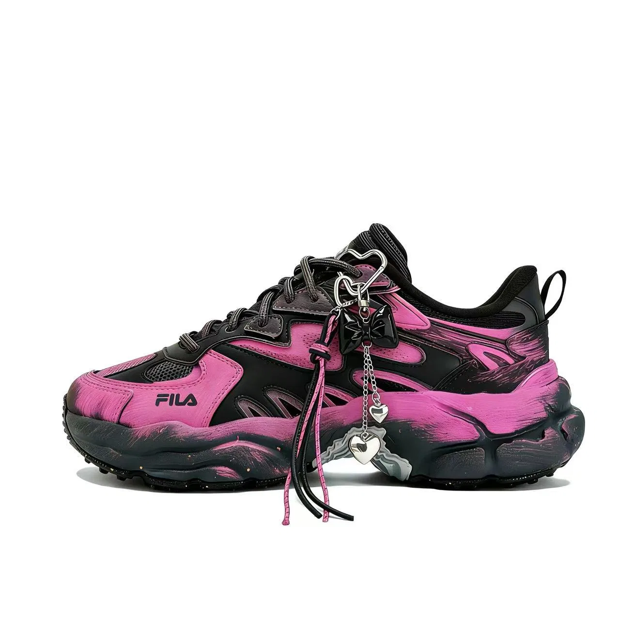 Кроссовки чunky FILA Black Pink — фото 3