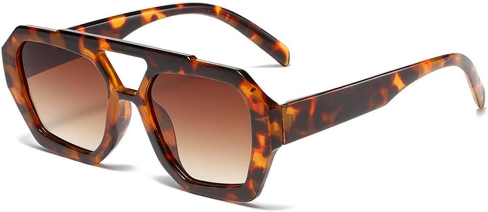 

Солнцезащитные очки UV400 с двойной перемычкой, крупная оправа, леопардовый коричневый градиент, для женщин и мужчин, для бега и занятий спортом на открытом воздухе UYPTK, 03