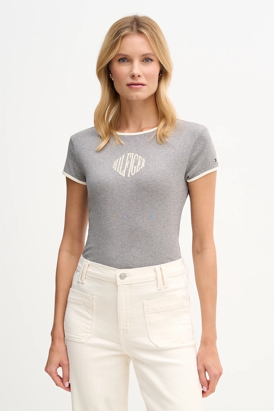 

Хлопковая футболка Tommy Hilfiger, серый