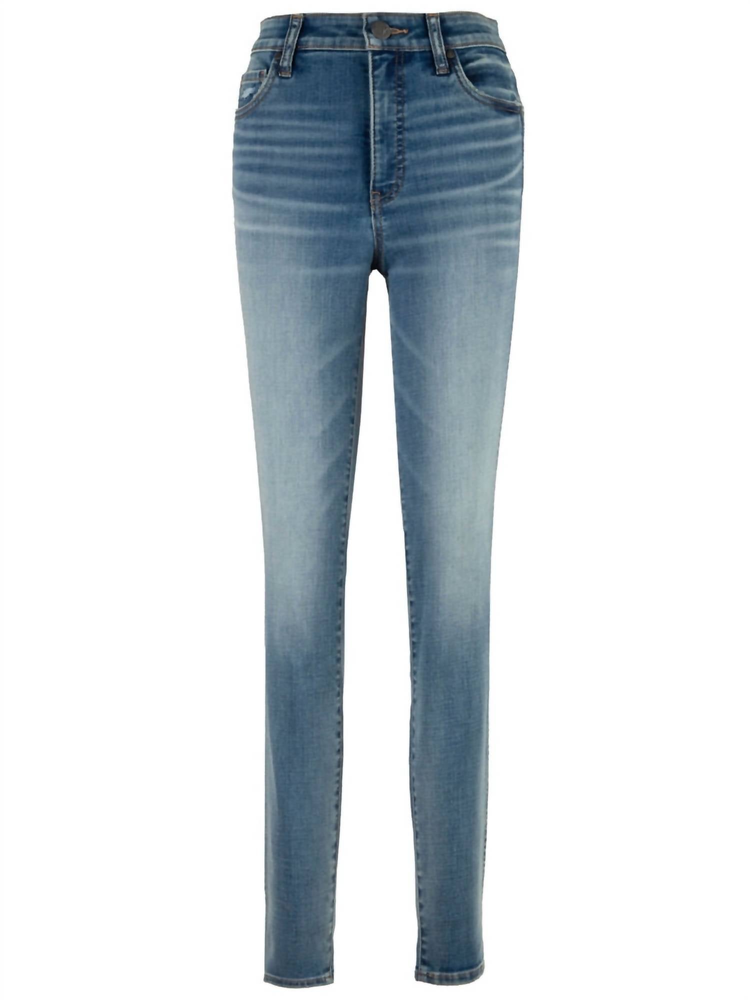 

Женские джинсы-скинни Mia с высокой талией и вырезом-зубчиком синего цвета Kut From The Kloth, синий