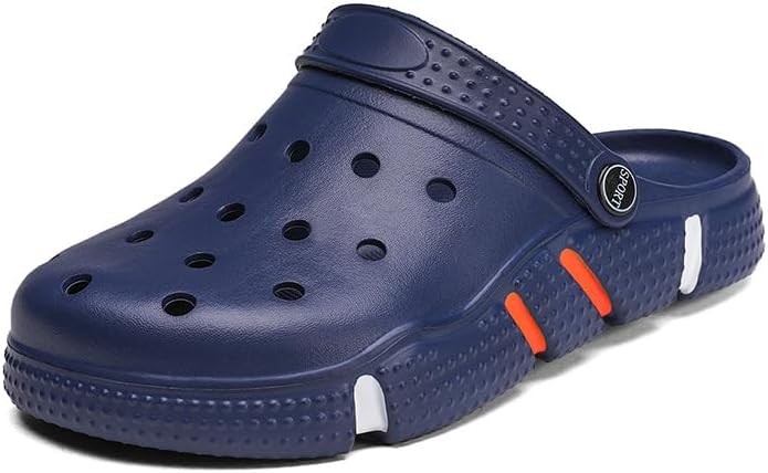 

Легкие садовые сабо - противоскользящие пляжные сандалии с вырезным дизайном Hhhchpm, синий