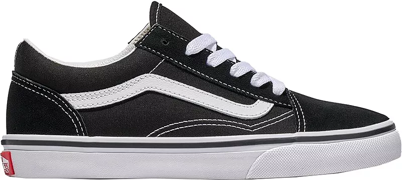 

Детские замшевые кроссовки Old Skool для начальной школы Vans, черный/белый