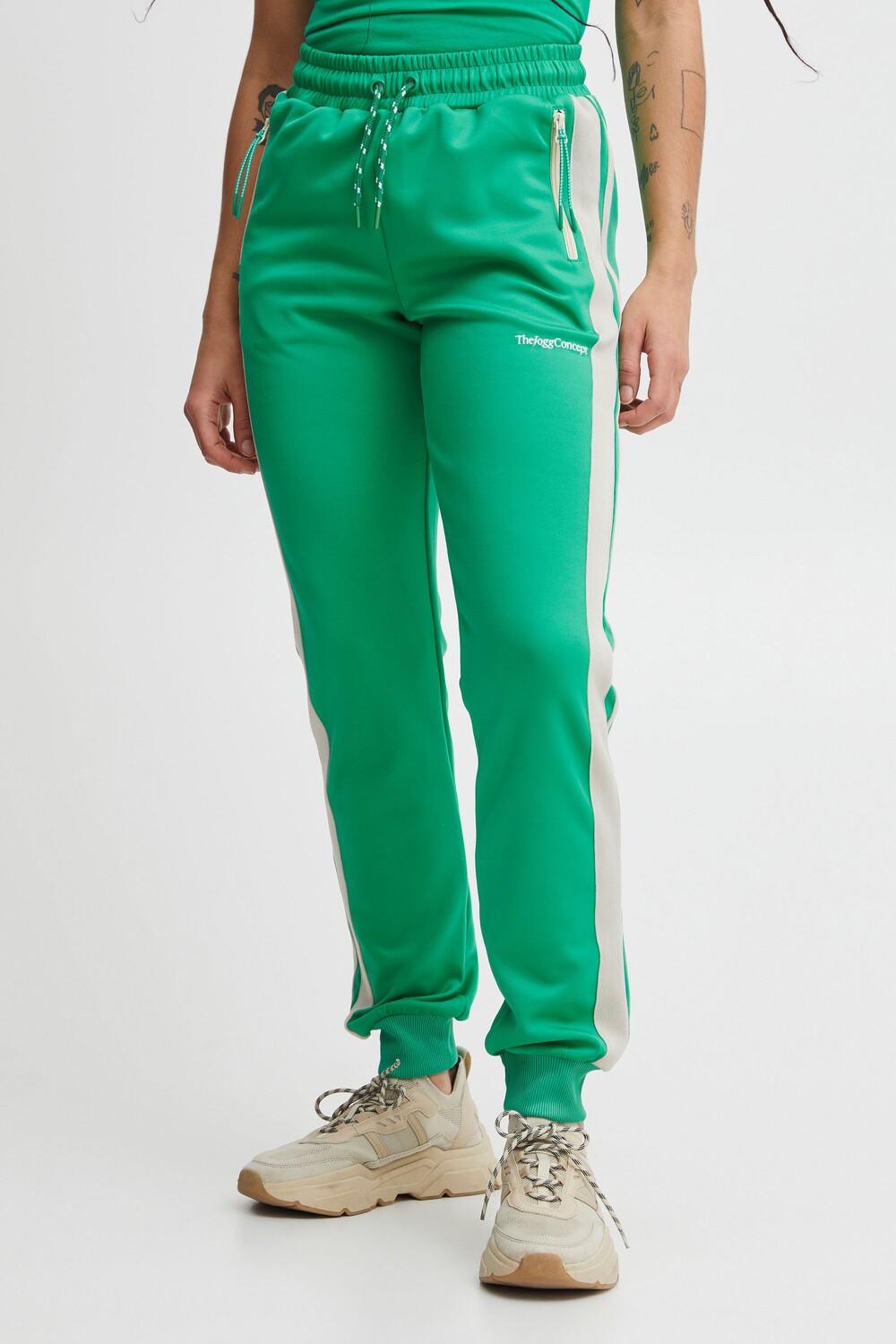 

Брюки TheJoggConcept. Jogger Pants JCSIMA RIB PA 22800167, зеленый
