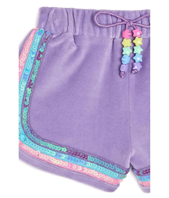 Детский комплект из топа и шорт Rainbow Velour Sequin Lola and The Boys, Multi — фото 3