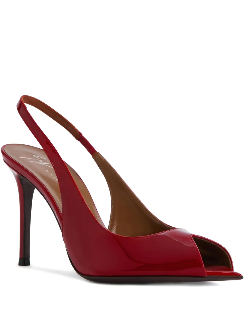 Босоножки Intriigo 90 с ремешком на пятке Giuseppe Zanotti, красный