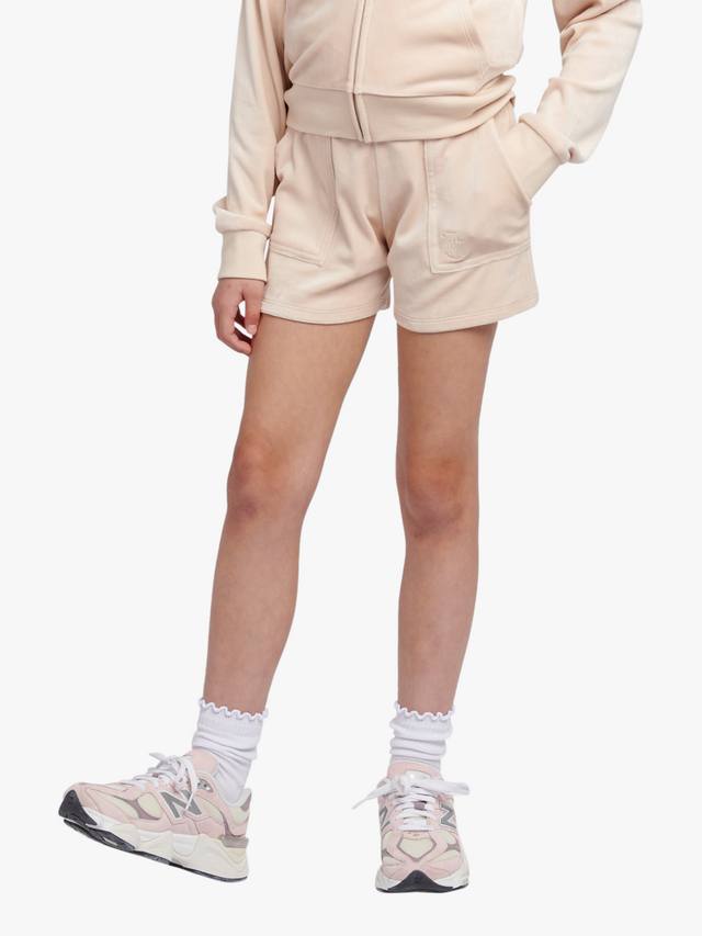 

Детские бархатные шорты тонального цвета Juicy Couture, Gray Morn