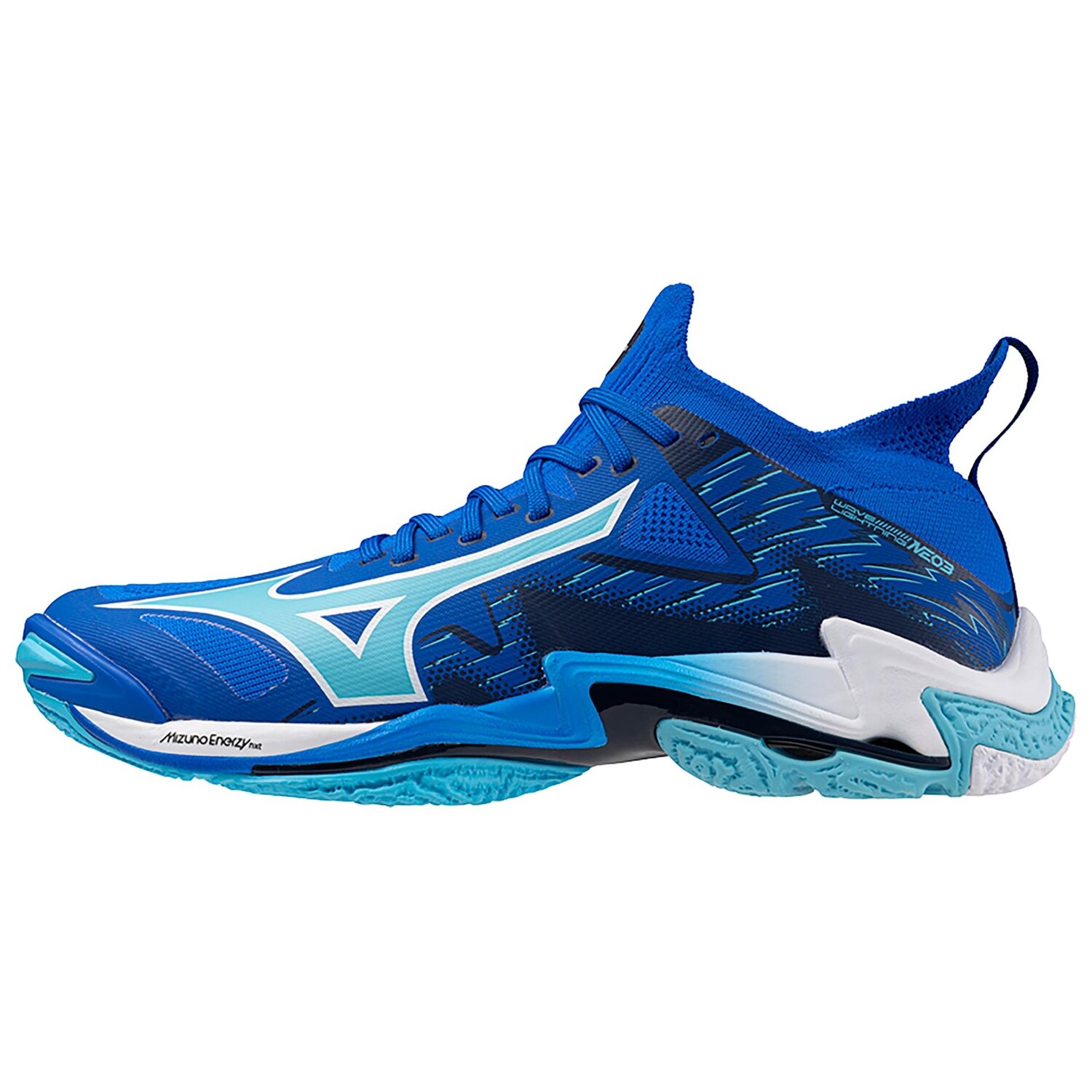 

Кроссовки Mizuno Wave Lightning Neo Training Shoes Unisex Low-top Blue/White/Navy Blue, синий/белый/темно-синий