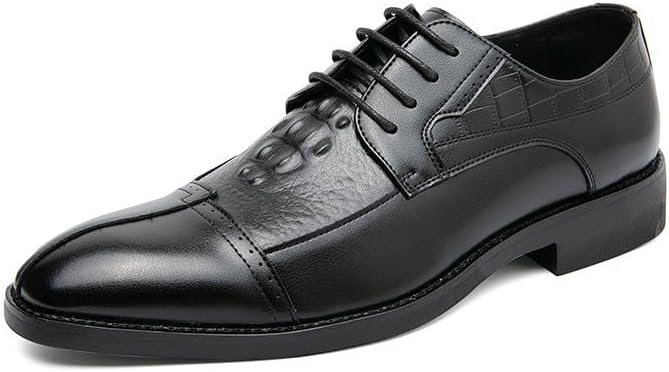 

Мужские классические оксфорды Santimon с кожаным носком, шнуровкой, деловые туфли для офиса, свадеб, вечеринок, черные/коричневые