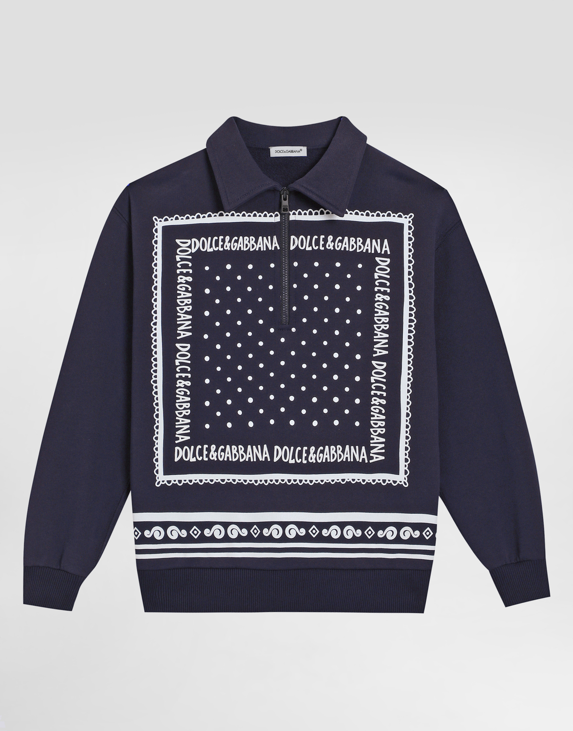 

Свитшот с принтом банданы Dolce&Gabbana, синий