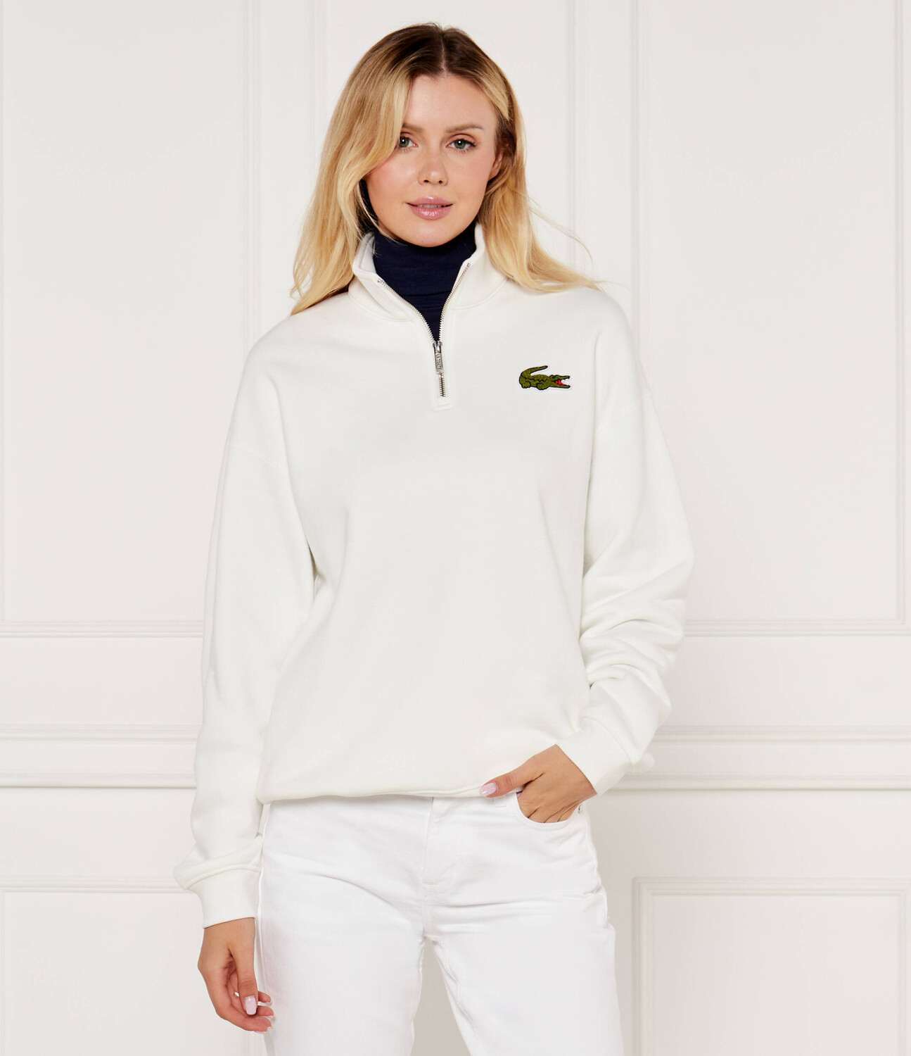 

Толстовка Lacoste Loose fit, экрю