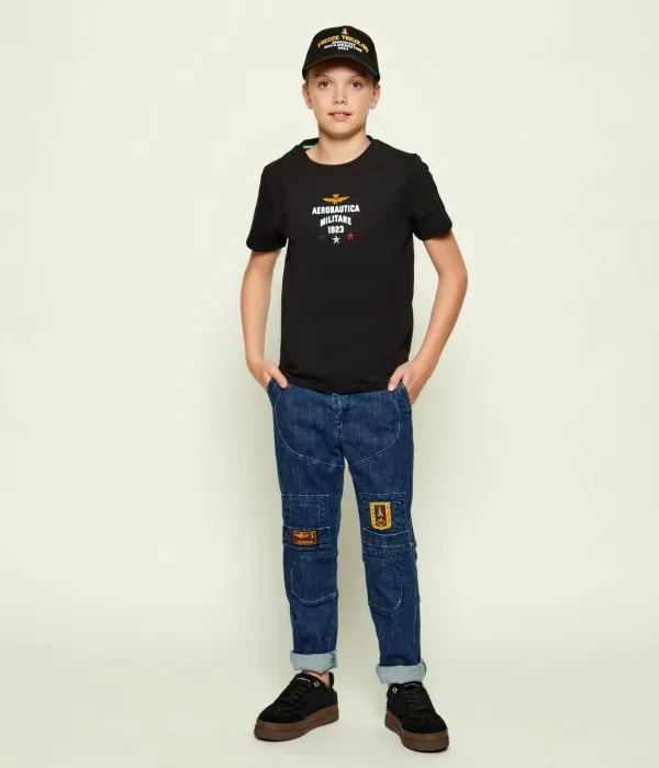 Футболка regular fit Aeronautica Militare, черный — фото 2