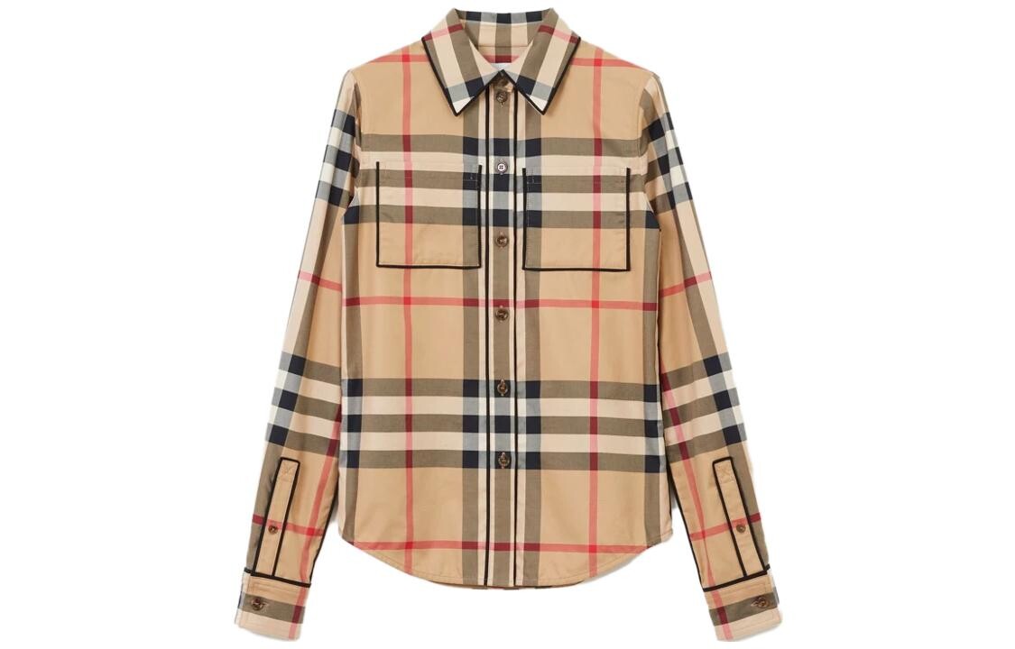 

Женская рубашка Burberry, цвет Archive Beige