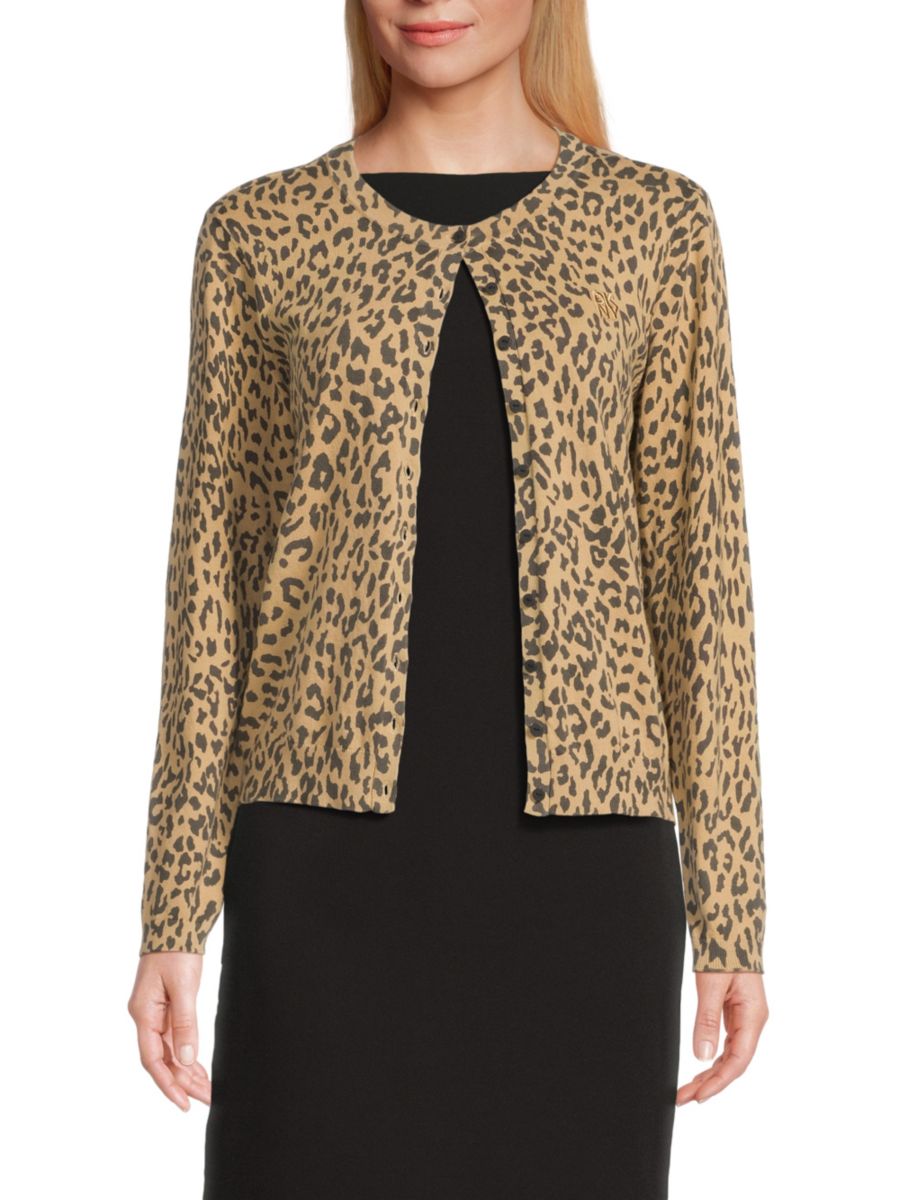

Кардиган с леопардовым принтом DKNY, цвет Leopard Multi