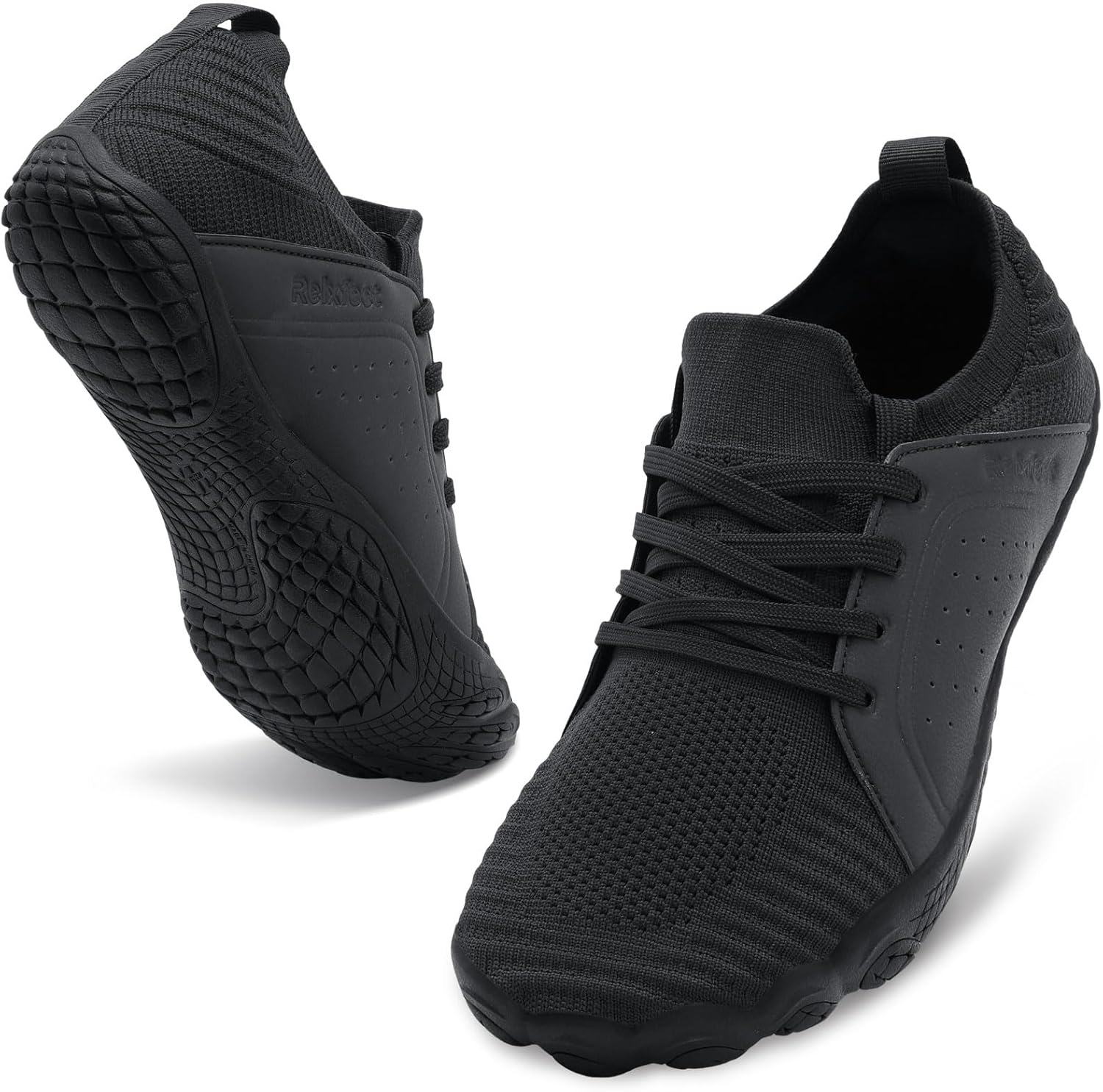

Мужские кроссовки для трейл-раннинга relxfeet, босоножки, минималистичный дизайн с широкой носочной частью, нулевая разница в высоте, нескользящая резиновая подошва для тренажерного зала, походов и прогулок, черный