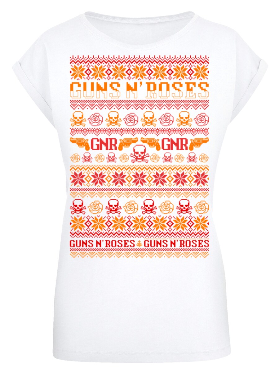 

Рубашка F4NT4STIC Guns And Roses Christmas, белый