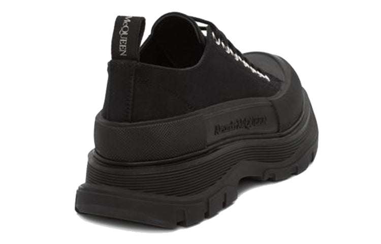 Кроссовки (WMNS) Alexander McQueen Tread Slick Lace Up 'Black' 611705W4L321000 — фото 4