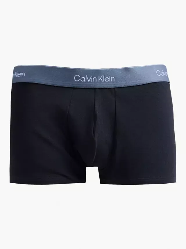 Трусы Icon из эластичного хлопка с низкой посадкой, комплект из 3 штук, черные Calvin Klein