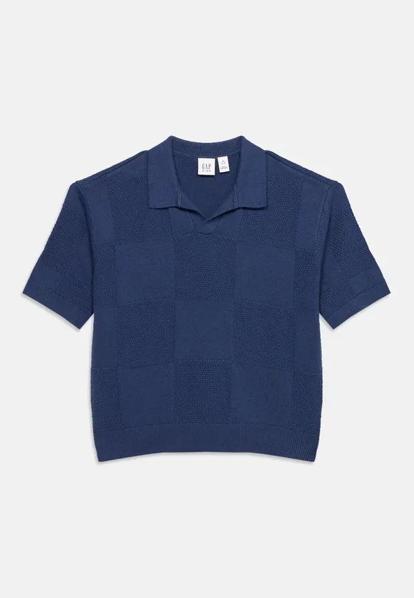 Поло Gap, Ss chkr jhny collar polo, голландский синий — фото 3