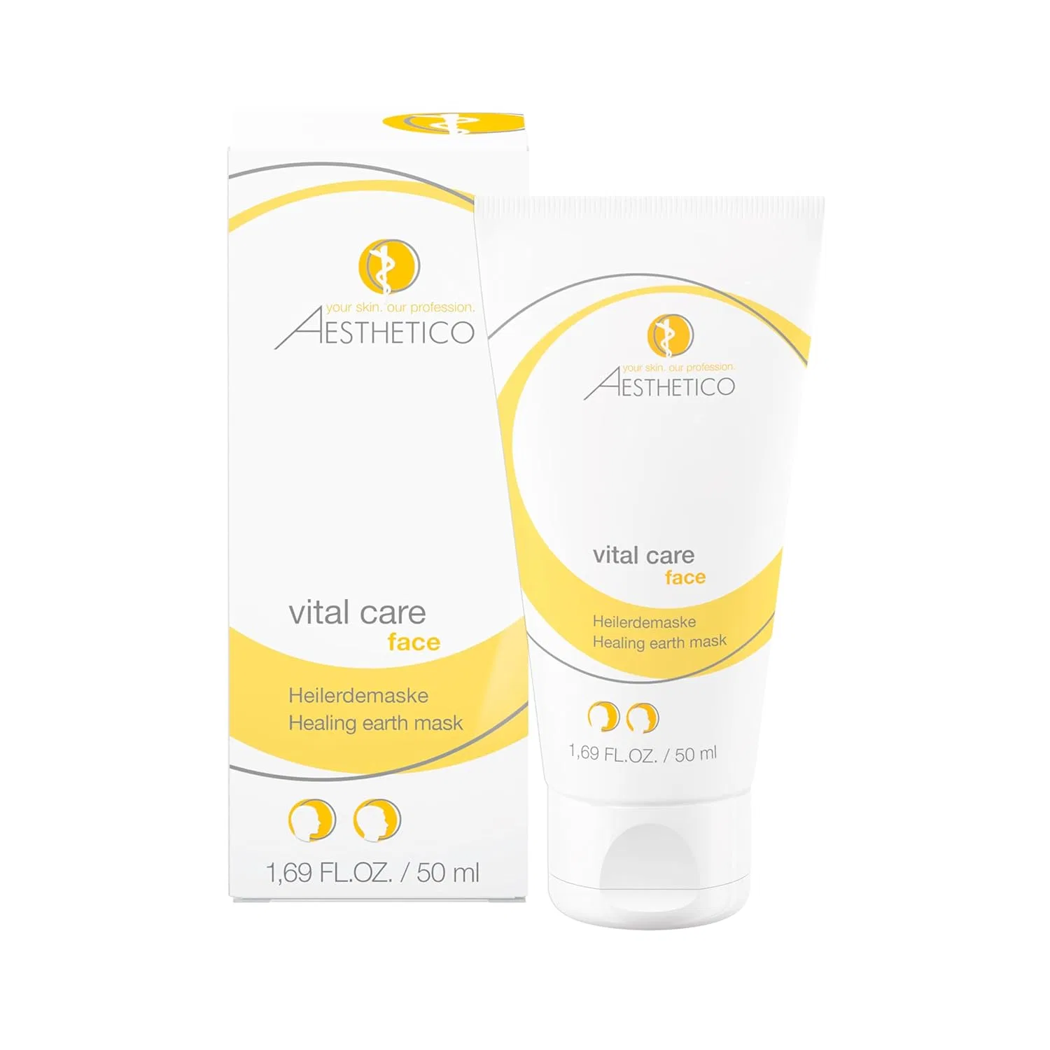 Очищающая маска из лечебной глины «vital care» от AESTHETICO, 50 мл Aesthetico