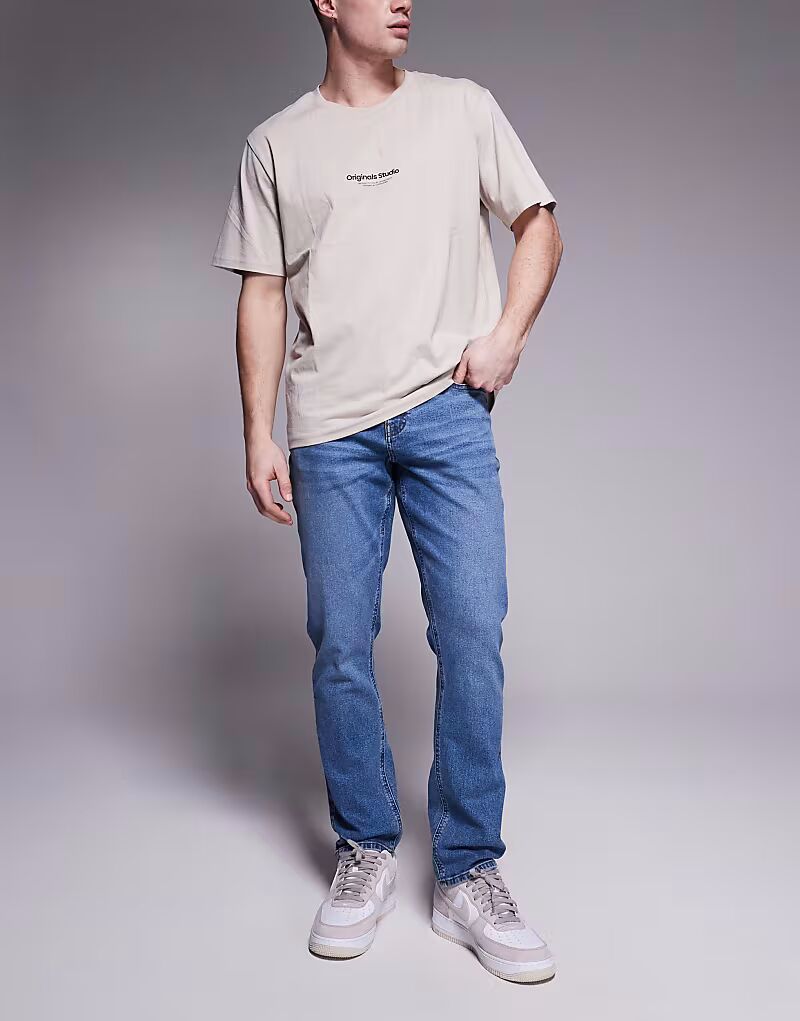 

Джинсы прямого кроя ASOS DESIGN стретч серого цвета