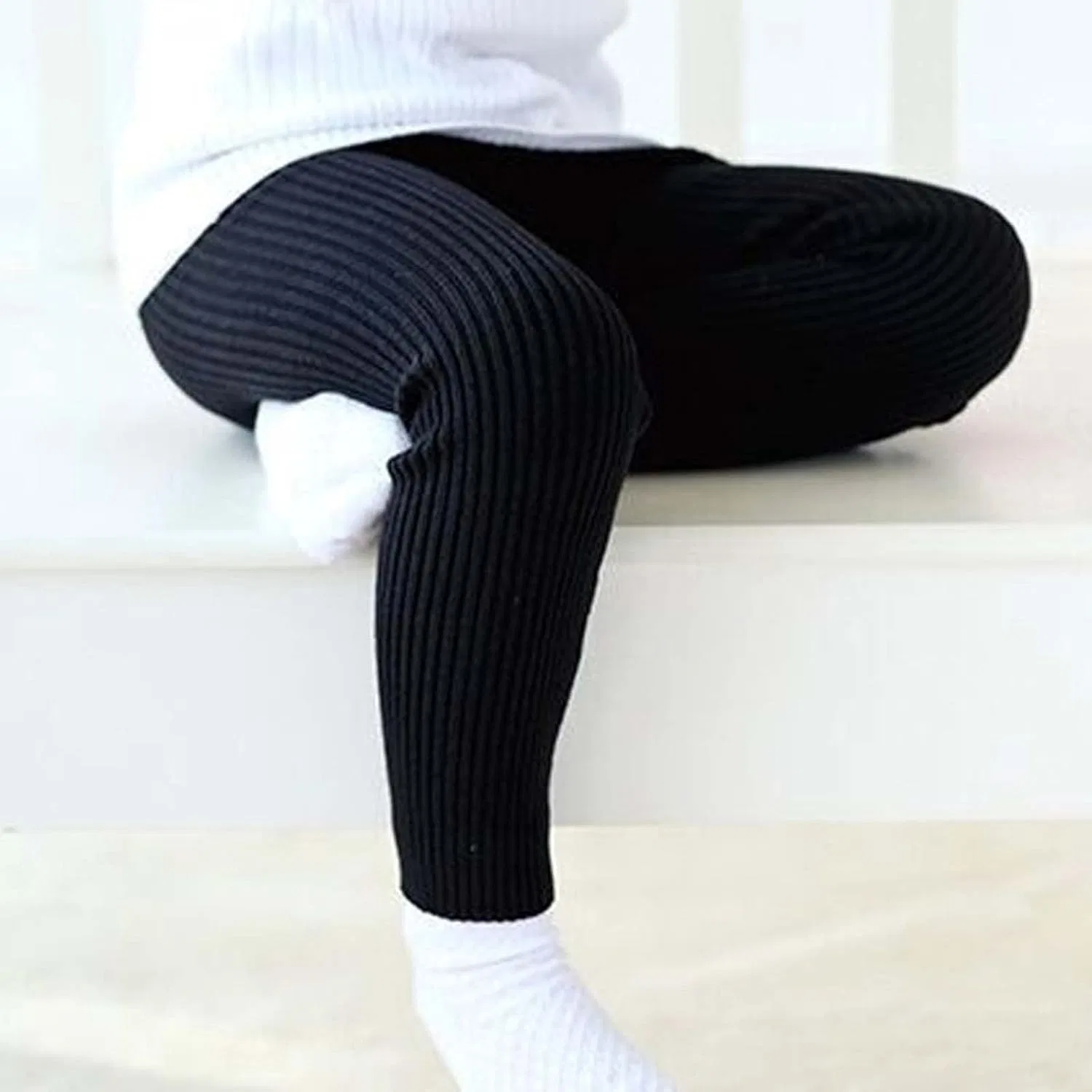 Леггинсы ribbed, OSFVNOXV, Black — фото 2