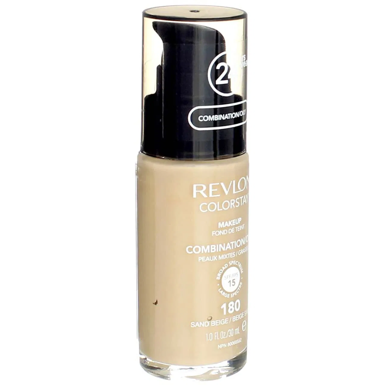 Тональная основа «Colorstay Makeup» для комбинированной/жирной кожи, оттенок 180 Sand/Beige от Revlon Revlon, Beige — фото 4