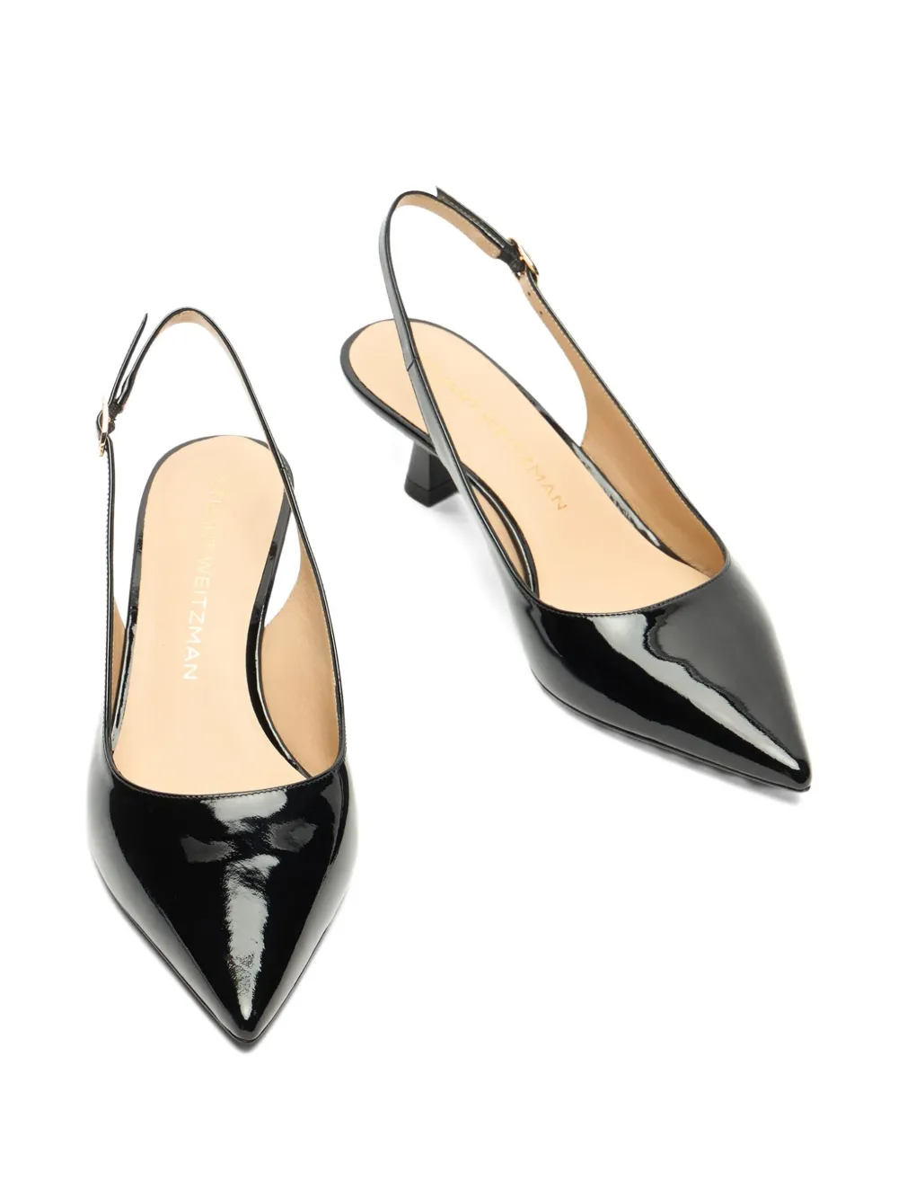 Лакированные туфли Sculpt 35 с ремешком на пятке Stuart Weitzman, черный — фото 3