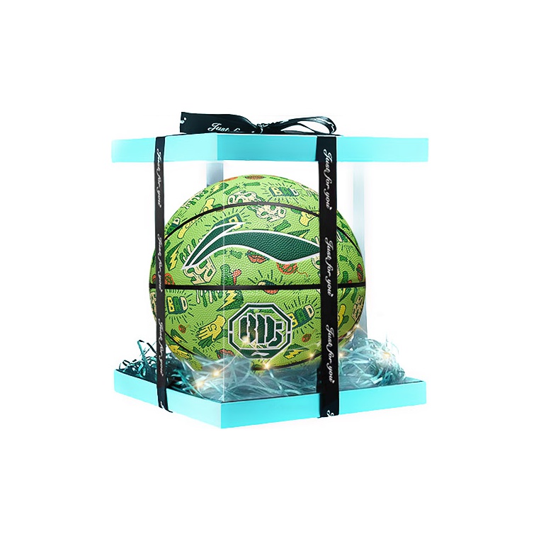 

LINING Баскетбольный мяч PU зеленый размер 7 тренировочный унисекс